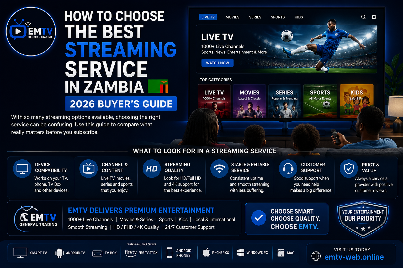 How to Choose the Best Streaming Service in Zambia (2026 Buyer's Guide)